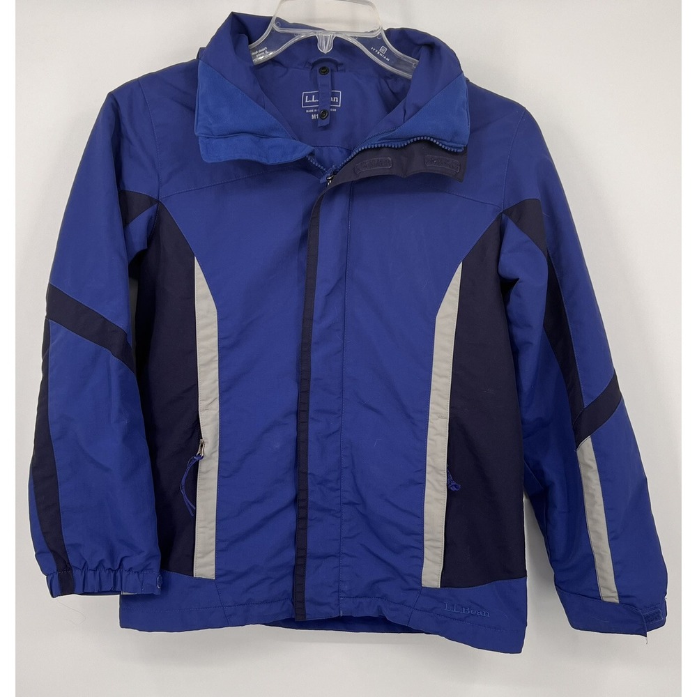 LL Bean Youth Or Adult  Full Zip Rugged Ridge Parka Ski Bright Blue Med (10-12)